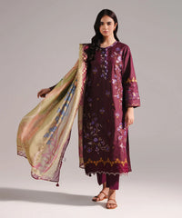 3 Piece - Embroidered Zari Lawn Suit